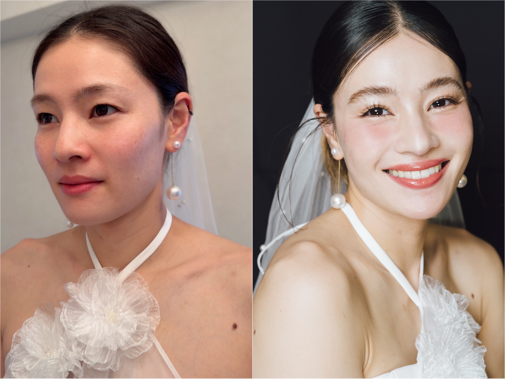 花嫁のスワイメイク ビフォーアフター